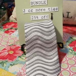 pierre Cardin black silver swirl silk tie T2